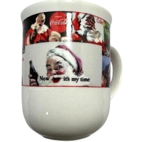 Vtg Coca-Cola Sakura Mug Set Of 3 Cups Santa Christmas Holiday Collectible 1990s - Picture 5 of 13